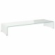 Fehér üveg tv/monitor állvány 90x30x13 cm Fehér üveg tv/monitor állvány 90x30x13 cm
