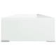 Fehér üveg tv/monitor állvány 90x30x13 cm Fehér üveg tv/monitor állvány 90x30x13 cm