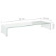Fehér üveg tv/monitor állvány 90x30x13 cm Fehér üveg tv/monitor állvány 90x30x13 cm