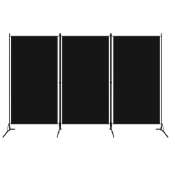 Fekete 3 paneles paraván 260 x 180 cm