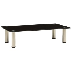 Fekete edzett üveg tv-állvány 60 x 35 x 17 cm