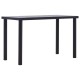 Fekete és betonszürke mdf étkezőasztal 120 x 60 x 75 cm
