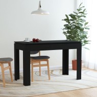 Fekete forgácslap étkezőasztal 120 x 60 x 76 cm