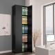 Fekete forgácslap irodai szekrény 60 x 32 x 190 cm