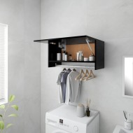 Fekete forgácslap ruhásszekrény 70 x 32,5 x 35 cm