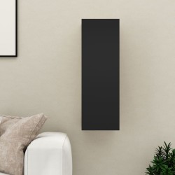 Fekete forgácslap tv-szekrény 30,5 x 30 x 90 cm