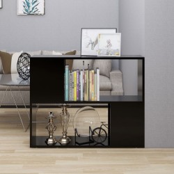 Fekete forgácslap tv-szekrény 80 x 24 x 63 cm