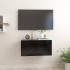Fekete függő tv-szekrény 60 x 30 x 30 cm