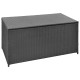 Fekete polyrattan kerti tárolóláda 120 x 50 x 60 cm Fekete polyrattan kerti tárolóláda 120 x 50 x 60 cm