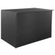 Fekete polyrattan kerti tárolóláda 150 x 100 x 100 cm Fekete polyrattan kerti tárolóláda 150 x 100 x 100 cm