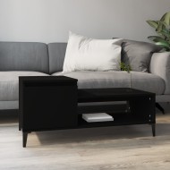 Fekete szerelt fa dohányzóasztal 100 x 50 x 45 cm