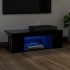 Fekete tv-szekrény led lámpákkal 90 x 39 x 30 cm