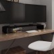 Fekete üveg tv/monitor állvány 110x30x13 cm Fekete üveg tv/monitor állvány 110x30x13 cm