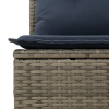 | kerti kanapé | párnával szürke 227 x 62 x 69 cm polirattan