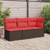 | kerti kanapé | párnával barna 62 x 62 x 69 cm polirattan
