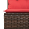 | kerti kanapé | párnával barna 227 x 62 x 69 cm polirattan