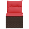 | kerti kanapé | párnával barna 55 x 62 x 69 cm poli rattan