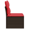| kerti kanapé | párnával barna 55 x 62 x 69 cm poli rattan