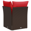 | kerti kanapé | párnával barna 62 x 62 x 69 cm poli rattan