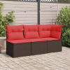 | kerti kanapé | párnával barna 62 x 62 x 69 cm poli rattan
