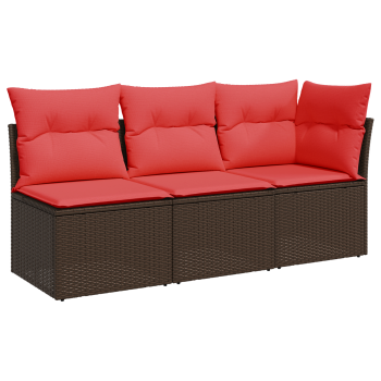 | kerti kanapé | párnával barna 172 x 62 x 69 cm poli rattan