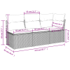 | kerti kanapé | párnával barna 172 x 62 x 69 cm poli rattan