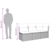 | kerti kanapé | párnával barna 172 x 62 x 69 cm poli rattan