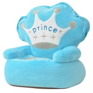 Kék plüss gyerekszék "prince" felirattal