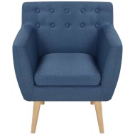 Kék szövet karosszék