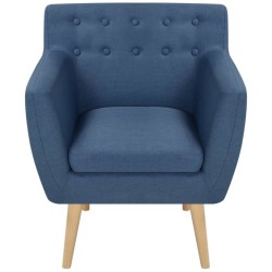 Kék szövet karosszék