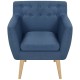 Kék szövet karosszék