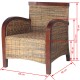 Kézzel font rattan karosszék Kézzel font rattan karosszék