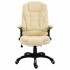 Krémszínű műbőr irodaszék