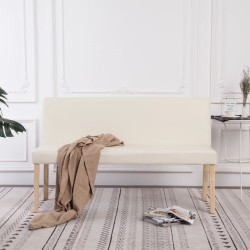 Krémszínű műbőr pad 139,5 cm