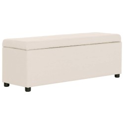 Krémszínű poliészter pad tárolórekesszel 116 cm