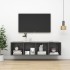 Magasfényű szürke forgácslap fali tv-szekrény 37x37x142,5 cm