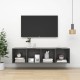 Magasfényű szürke forgácslap fali tv-szekrény 37x37x142,5 cm Magasfényű szürke forgácslap fali tv-szekrény 37x37x142,5 cm