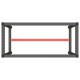 Matt fekete-vörös fém munkapadváz 110 x 50 x 79 cm