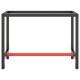 Matt fekete-vörös fém munkapadváz 110 x 50 x 79 cm