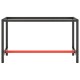 Matt fekete-vörös fém munkapadváz 140 x 50 x 79 cm