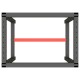 Matt fekete-vörös fém munkapadváz 70 x 50 x 79 cm