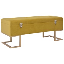 Mustársárga bársonypad tárolórekesszel 105 cm