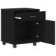 Görgős szekrény fekete tölgy 45x38x54 cm műanyag fa