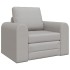 Padlós sofa ágy 2 az 1-ben felhőszürke 98x71x83 cm textil