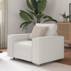 Fotel, fehér, 59 cm, műbőr