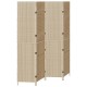 Szobai elválasztók bézs fa, szövet 4 panel, 200 cm magasság
