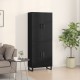 2 db fekete tölgy kábelt 69,5x34x180 cm mérnöki fa