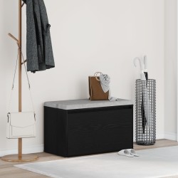 Fészek pad fekete tölgy 80x40x45 cm mérnöki fa