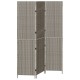Szobaelválasztó 3 paneles összecsukható szürke 147x180 cm poly rattan Szobaelválasztó 3 paneles összecsukható szürke 147x180 cm poly rattan