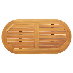 Asztallap 90x45x2,2 cm ovális tömör fa akác